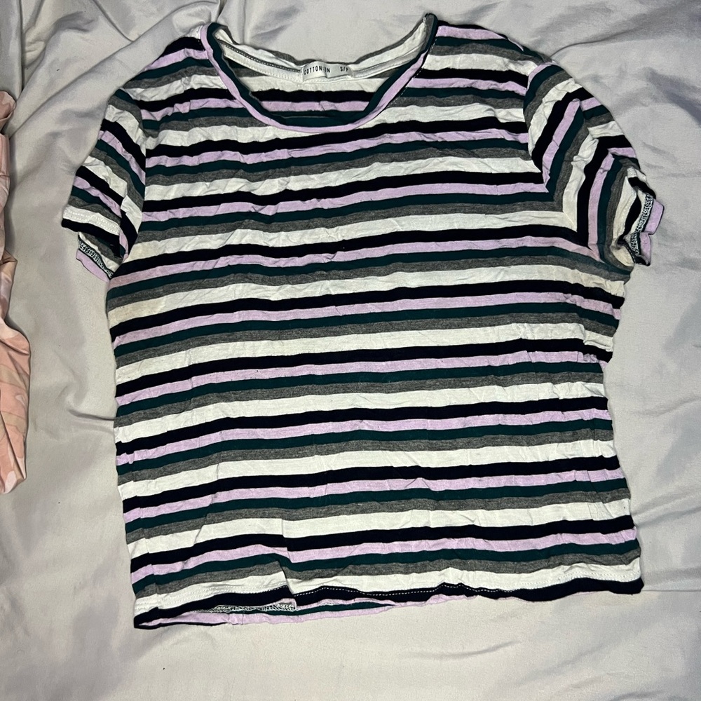 cropped Stripped shirt cotton on